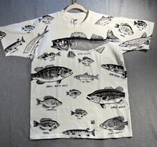 Camiseta De Colección Fish Graphic Tennessee River Walleye Pike Bass Crappie Talla L segunda mano  Embacar hacia Argentina