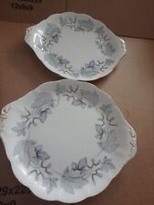 ROYAL ALBERT ENGLISH BONE CHINA "SILVER MAPLE" TWO CAKE / SANDWICH PLATES for sale  Shipping to South Africa