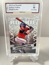 2022 Leaf Baseball Jackson Holliday Prized Rookie #18 GEM MINT 10 for sale  Shipping to South Africa