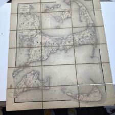 Antique HF Walling Linen Map Barnstable County Cape Cod for sale  Shipping to South Africa