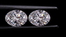 Par de diamantes CVD sueltos ovalados 5,60 quilates, color D, 8 x 10 mm, claridad IF, certificado segunda mano  Embacar hacia Argentina