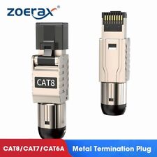 ZoeRax 10 PIEZAS RJ45 Cat8 Cat7 Cat6A Conectores RJ45 Metal Herramienta Terminación Gratuita, usado segunda mano  Embacar hacia Argentina