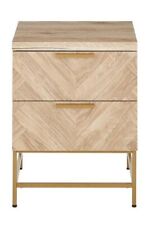 Michelle Keegan Home Serene 2 Drawer Bedside Chest Oak Finish for sale  Shipping to South Africa