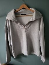 George Size 12 - 14 Grey Zip Neck Sweater Jumper (1023/49) for sale  Shipping to South Africa