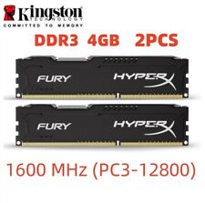 HyperX FURY DDR3 8GB 2x 4GB 1600 MHz PC3-12800 Desktop RAM Memory DIMM 2PCS 4GB, usado comprar usado  Enviando para Brazil