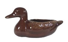 Cerâmica vintage plantadora de patos esmalte marrom gotejamento cerâmica salpicada comprar usado  Enviando para Brazil