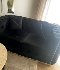 Velvet black sofas for sale  MARGATE