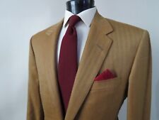 Used, Oxxford Tight herringbone Tonal stripe weave silk cashmere sport coat 44 XL for sale  Shipping to South Africa