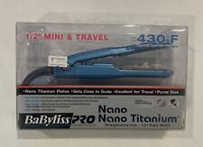 BaByliss PRO Nano Titanium 1/2" Placa Mini Cerâmica Ferro Plano Viagem Caixa Aberta comprar usado  Enviando para Brazil