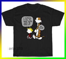 Calvin and hobbes Funny american funny Cotton T-Shirt Size S-5XL for sale  Shipping to South Africa