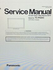 Manual de servicio de televisión de plasma Panasonic Tc-P42x3 pdf segunda mano  Embacar hacia Mexico