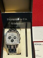 Diamond mens watch for sale  LONDON