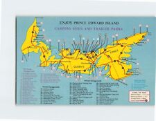 Mapa postal de locais de acampamento e parques de trailers na Ilha do Príncipe Eduardo Canadá comprar usado  Enviando para Brazil