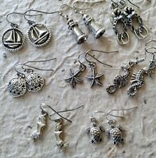 Beach earrings silver for sale  Fountain
