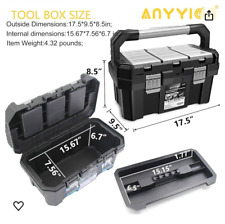 Anyyion 18-Inch Tool box with Removable Tray Stainless Steel Dual Lock Box(AE4bf for sale  Shipping to South Africa