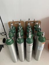 Usado, Lote (4) Tanque de cilindro de oxigênio médico tamanho E usado vazio com válvula sem registro comprar usado  Enviando para Brazil