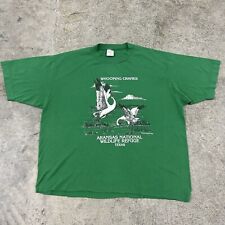 Usado, Camiseta Vintage Años 70 Whooping Cranes Naturaleza Vida Silvestre Texas Arte Verde Talla Grande segunda mano  Embacar hacia Argentina