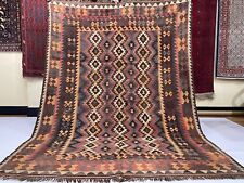 Tapete oriental vintage afegão Ghalmoori geométrico tecido plano turcomano feito à mão lã comprar usado  Enviando para Brazil