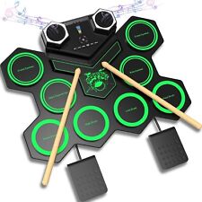 🔥MAZAHEI 9 Pads Electric Drum Kit, Portable Electronic Drum Set, NO STICKS🔥 for sale  Shipping to South Africa