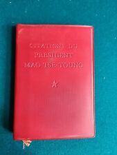 Usado, CITAÇÕES DU PRÉSIDENT MAO TSE-TOUNG 1966 PEQUENO LIVRO VERMELHO EM FRANCÊS LINDO!!! comprar usado  Enviando para Brazil