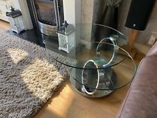 glass swivel coffee table for sale  SHIFNAL