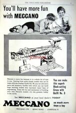 Meccano 1959 juegos de construcción AD ""grúa de ajuste de bloques"" - anuncio impreso original segunda mano  Embacar hacia Argentina