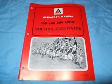 Original Allis Chalmers 100 and 200 Series Rolling Cultivator Operator's Manual  for sale  Shipping to Canada