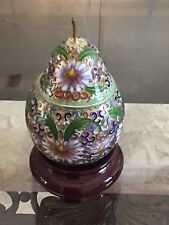 Caja de peras Cloisonné de colección esmalte y cobre segunda mano  Embacar hacia Mexico