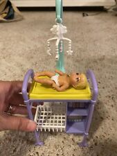 Barbie Doll Purple Baby Changing Table Station Nursery Mattel 2016 & Baby for sale  Shipping to South Africa