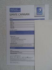 Sprite Touring Caravan Price List 2015 - Alpine 2, Alpine 4, Major, Quattro for sale  Shipping to South Africa