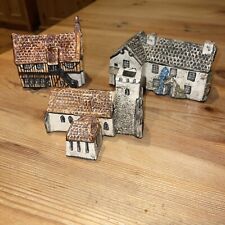 3 x Large Tey Pottery Models. Aldeburgh Moot Hall, Hill Top, Westerfield Church for sale  Shipping to South Africa