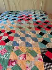 VINTAGE HAND SEWN CUTTER QUILT~ 88 X 70, used for sale  Shipping to South Africa
