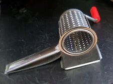 Vintage INOX Handheld Spin Cheese Grater Stainless Steel Food Processor Shredder comprar usado  Enviando para Brazil