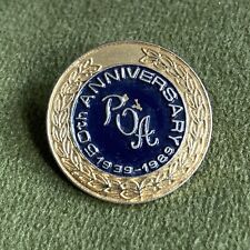 Prison Officers Association 50th Anniversary Enamelled Pin Badge 1939-89 (2115), used for sale  Shipping to South Africa
