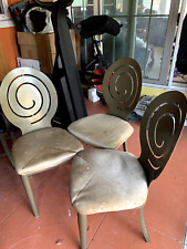 silver metal dining chairs for sale  Clearwater