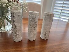 Used, 3 Anthropologie Shimmering Bark Candle Holders Subtle/Natural Sparkle! Beauty! for sale  Shipping to South Africa