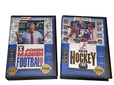 Sega Genesis CIB 2 Game Boxed Lot: Madden 93 (1st Round Edition) + NHLPA Hockey! for sale  Shipping to South Africa