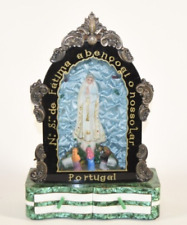 Vintage Madeira Prata Oratório de Nossa Senhora Fátima capela Iluminação e música religiosa comprar usado  Enviando para Brazil