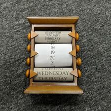 vintage wooden perpetual calendar for sale  THETFORD