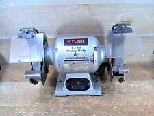 RYOBI #BG600 3600-RPM 1/2HP 6"X 1/2" ARBOR HD BENCH GRINDER PRE-OWNED & TESTED , used for sale  Shipping to South Africa