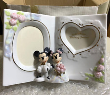 Moldura para fotos de casamento Mickey Mouse Minnie Mouse livro 4,5”x6,4” cerâmica Kato Ko, usado comprar usado  Enviando para Brazil