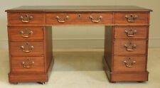 A VICTORIAN MAHOGANY TWIN PEDESTAL DESK. for sale  Shipping to South Africa