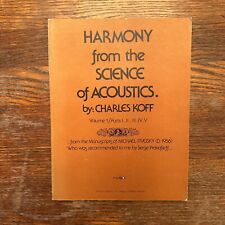 Harmony from the Science of Acoustics de Charles Koff 1975 teoría musical PB BUENO+ segunda mano  Embacar hacia Argentina
