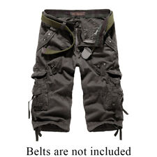 Usado, Shorts de carga casual masculino comprimento longo 3/4 combate exército trabalho calças chino verão comprar usado  Enviando para Brazil