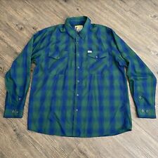 Camisa a Presión Para Hombres Dixxon Flannel Co. Tahoe Verde Azul A Cuadros Bambú Perla 2XL XXL segunda mano  Embacar hacia Argentina