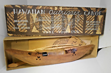 Modelo de canoa havaiana vintage de madeira com caixa original ilha importação Honolulu! comprar usado  Enviando para Brazil