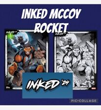Topps Marvel Collect HANK MCCOY AND ROCKET INKED  1 color 1 b&w, used for sale  Shipping to South Africa