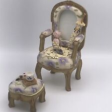Moldura decorativa para cadeira 2 peças com banquinho.  Detalhe deslumbrante. comprar usado  Enviando para Brazil