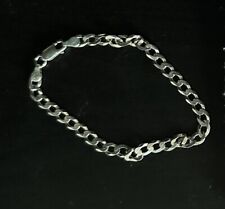 Solid 925 Sterling Silver  Curb Bracelet - 7 -inch - Hallmarked for sale  Shipping to South Africa