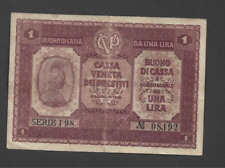 1 BILLETE FINO LIRA DE ITALIA OCUPADA AUSTRIACA/VENECIA 1918 PICK-M4 segunda mano  Embacar hacia Argentina